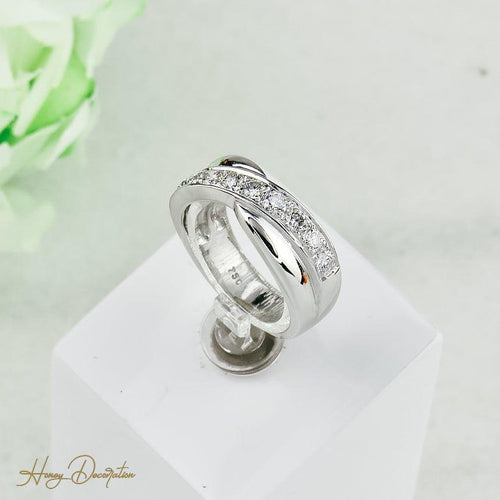 Bague 55.5 Bague en or blanc 750 - 9 diamants taille brillant 1,0 ct 58 Facettes 2126