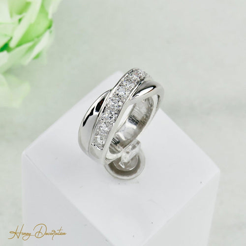 Bague 55.5 Bague en or blanc 750 - 9 diamants taille brillant 1,0 ct 58 Facettes 2126