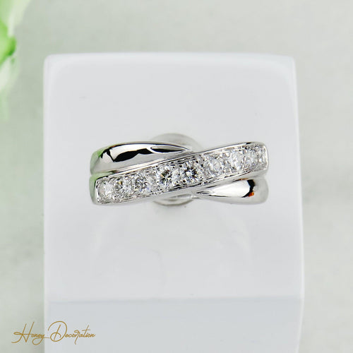 Bague 55.5 Bague en or blanc 750 - 9 diamants taille brillant 1,0 ct 58 Facettes 2126