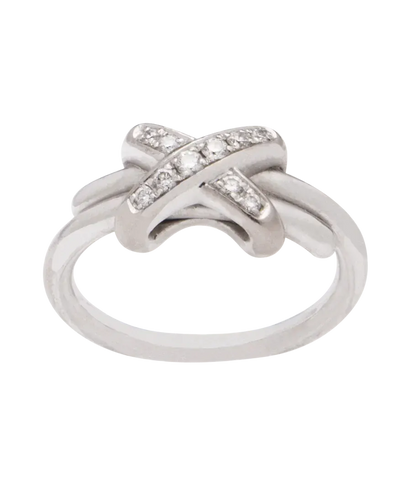 Bague 52 Chaumet Jeux de Liens Premiers Liens - Bague grand modèle en or blanc 18K diamants 58 Facettes BO220430/PremiersLiensGrandModèlechaumet