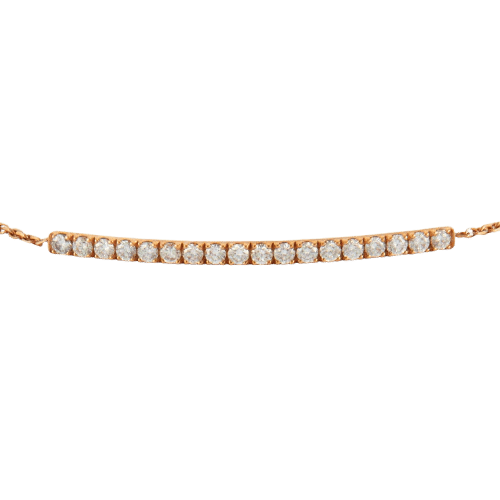Bracelet Bracelet or jaune barrette diamants 58 Facettes