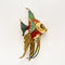 Broche Broche Poisson en or jaune polychrome 58 Facettes ASN0685