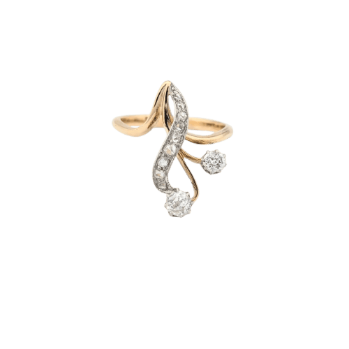 Bague 53 Bague en or jaune 18 carats et diamants 58 Facettes 30479