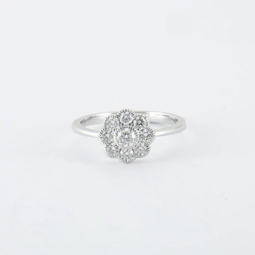 Bague 53 Bague en Or blanc & diamants 58 Facettes