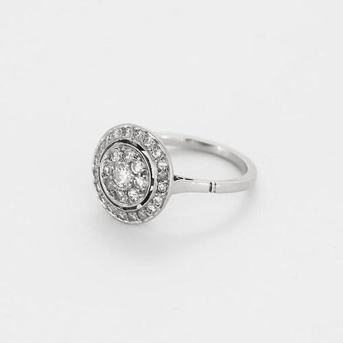 Bague 48 Bague or blanc, platine et diamants 58 Facettes ROM1747