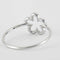 Bague 54 Bague Fleur Or blanc Diamants 58 Facettes