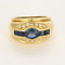 Bague 50 Bague en or jaune saphir et diamants 58 Facettes REU1222