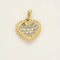 Pendentif Van Cleef & Arpels - Pendentif cœur pavé de diamants en or jaune et platine 58 Facettes MB6