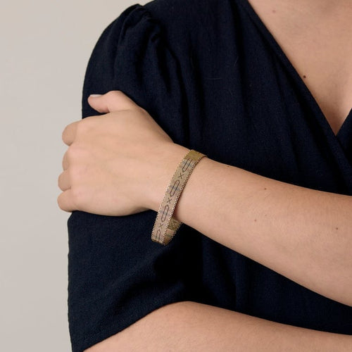 Bracelet Bracelet en or jaune tressée 58 Facettes B250685