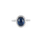 Bague 54.5 Bague Saphir cabochon Diamants 58 Facettes