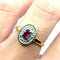 Bague 54 Bague or jaune diamants rubis 58 Facettes V43