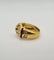 Bague 50 Bague or jaune sertie d’émeraude, diamants et rubis 58 Facettes