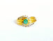 Bague 54 Bague bandeau émeraude et diamants en or jaune 18k 58 Facettes