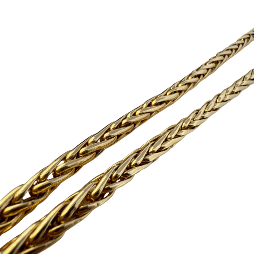 Collier Collier chaîne maille tressée en or jaune 18 carats 21,45 g 58 Facettes 250082