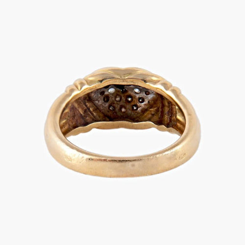 Bague 58 Bague pavée de 19 diamants en or jaune 750 58 Facettes