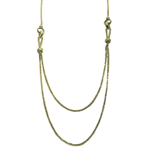 Collier Chaîne double rang en or jaune 18K, 4,65 g 58 Facettes 250307