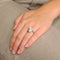 Bague 54 Bague Toi et Moi en or gris 18k, perles de culture et diamants 58 Facettes ALGU20