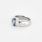 Bague 53 Bague en or gris 18K avec saphir ovale et diamants 58 Facettes 58FC147