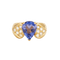 Bague 54 Bague en Or jaune, diamants, tanzanite 58 Facettes