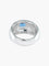 Bague 54 Bague solitaire matelassée en or gris et saphir ovale, diamants 58 Facettes 418 00231