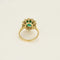 Bague 54 Bague Fleur en or jaune 18K avec émeraude et diamants 58 Facettes 58FC124