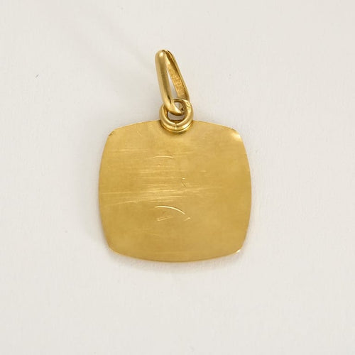 Pendentif AUGIS - Médaille d'Amour en or jaune, diamant et rubis de synthèse 58 Facettes LEN1898