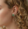 Boucles d'oreilles Boucles d’oreilles fleurs en or jaune, cristal de roche, jade et diamant 58 Facettes