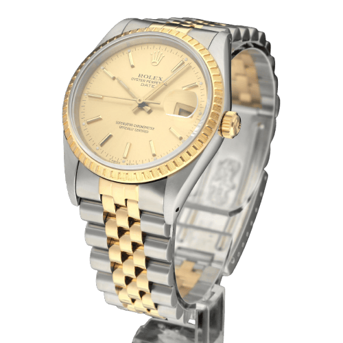 Montre Rolex Oyster Perpetual Date 15223 - Montre automatique en or et acier (1989) 58 Facettes ROL/OPD/291