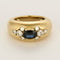 Bague 45 Bague jonc en or jaune, saphir et diamants 58 Facettes VER0159