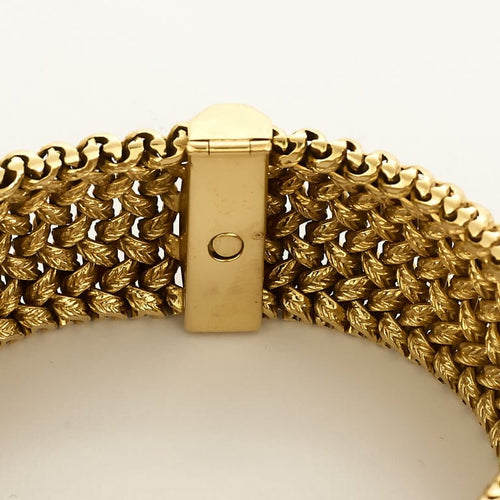 Bracelet Bracelet en or jaune tressée 58 Facettes CRE0537