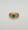Bague 50 Bague or jaune sertie d’émeraude, diamants et rubis 58 Facettes