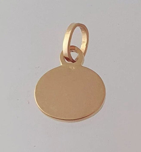 Pendentif Breloque ancienne ovale or jaune avec cabochon de grenat 58 Facettes