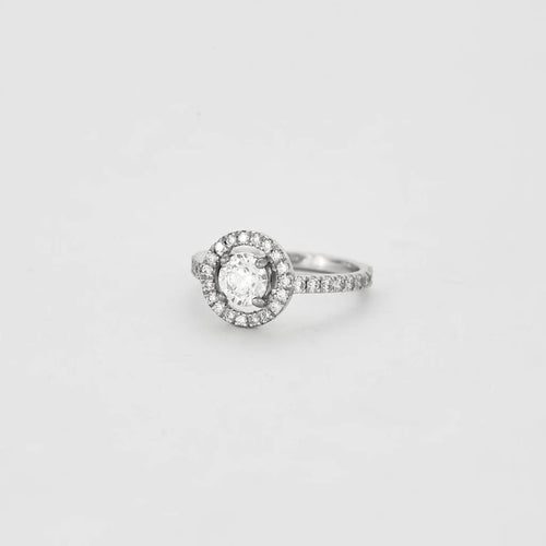 Bague 52 Bague Or blanc Diamants 58 Facettes
