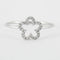 Bague 54 Bague Fleur Or blanc Diamants 58 Facettes