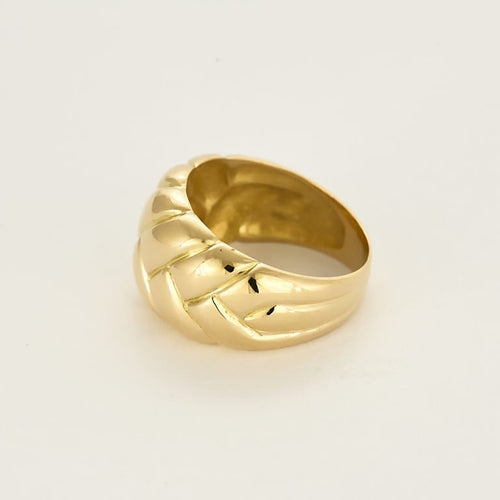 Bague 55 Bague en Or jaune tressé 58 Facettes SENS2452X4