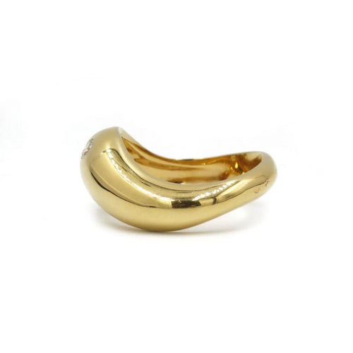 Bague 64 Bague en or jaune 750 sertie de 2 diamants 58 Facettes 220236R