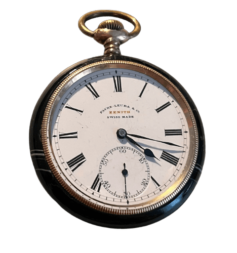 Montre Zenith pour Favre-Leuba & Co. - Montre vintage en malachite 50 mm 58 Facettes