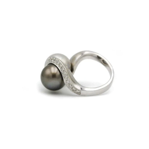 Bague 55 Bague Diamants et Perles 58 Facettes 230309R