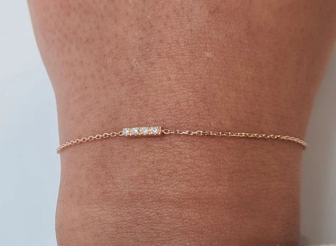 Bracelet Bracelet en Or rose, diamants 58 Facettes