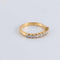 Bague 54 Demi-alliance or jaune 9 Diamants 58 Facettes FM122