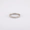 Bague 52 / Blanc/Gris / Or 750 Alliance américaine 22 Diamants 58 Facettes 180198R