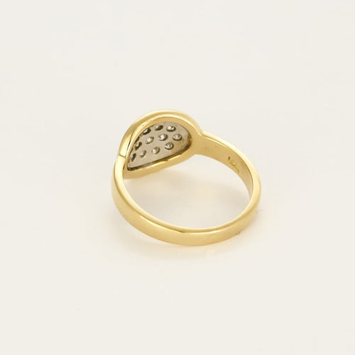 Bague 52.5 Bague en or jaune et or gris, diamants 58 Facettes VAN0760X2