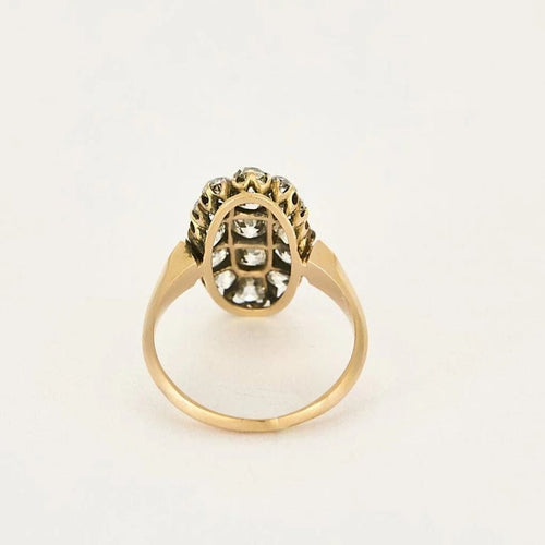 Bague 56 Bague - Bague sertie de diamants taille ancienne en or jaune 18k 58 Facettes LJ23-283