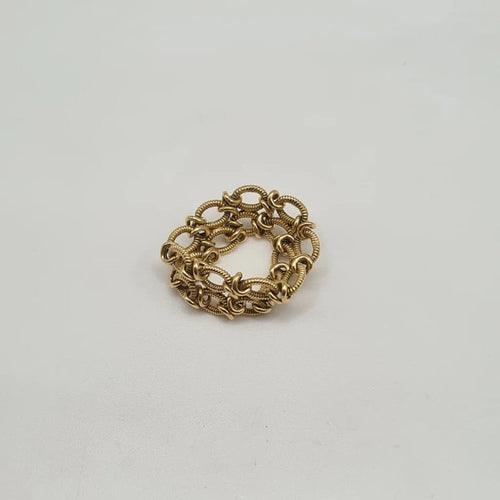 Bague 54.5 Bague en mailles or jaune 58 Facettes