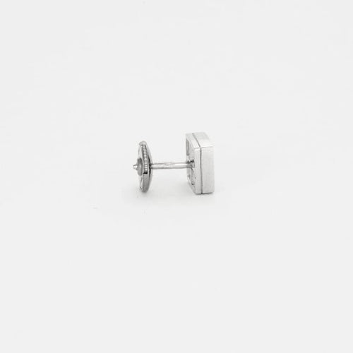 Boucles d'oreilles Boucles d’oreilles clous carrées en or blanc 18k et diamants 58 Facettes AB36
