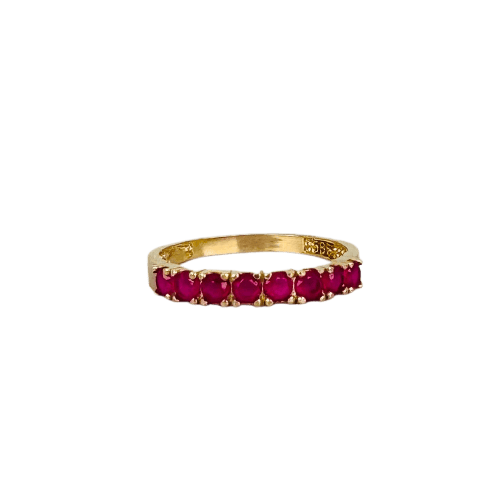 Bague Bague vintage en or jaune 14 carats et rubis 58 Facettes 2601099