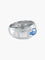 Bague 54 Bague solitaire matelassée en or gris et saphir ovale, diamants 58 Facettes 418 00231
