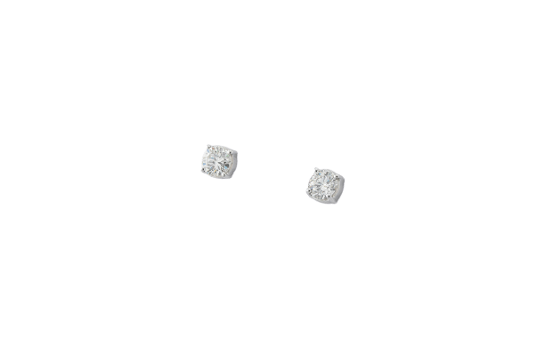Boucles d'oreilles Oro Bianco Boucles d’oreilles en or blanc 18 kt et diamants 0,60 ct 58 Facettes ORC192