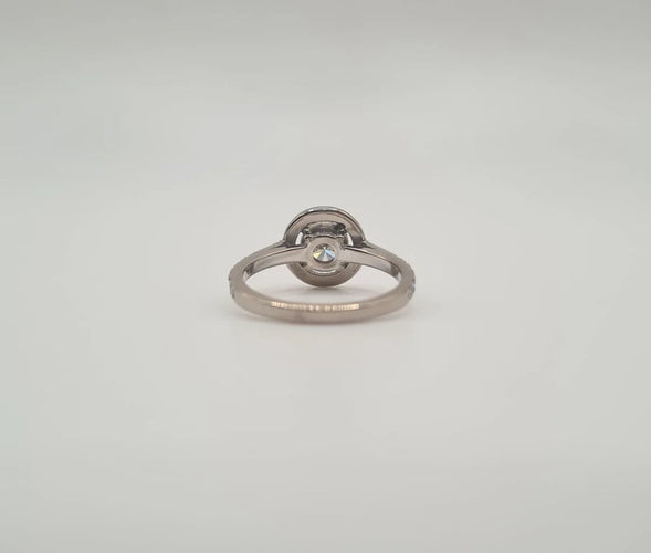 Bague 52 Bague or blanc palladié sertie de diamants naturels 58 Facettes