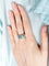 Bague 54 Bague solitaire matelassée en or gris et saphir ovale, diamants 58 Facettes 418 00231